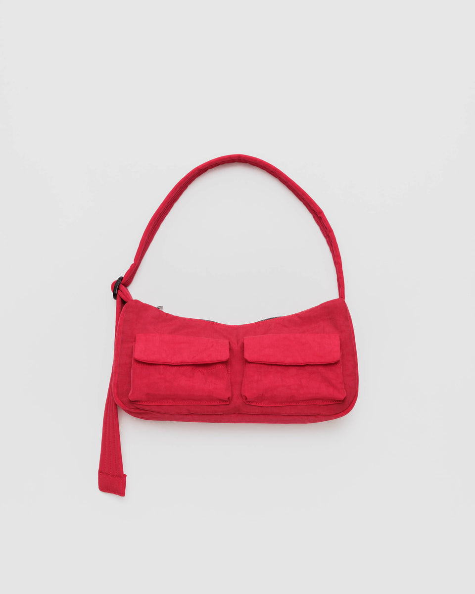 Mini Nylon Shoulder Bag : Pink Pistachio Pixel Gingham - Baggu