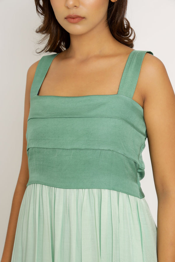 Teal Tea Green Midi Dress