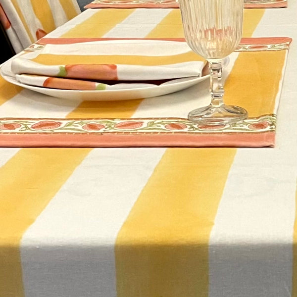 Positano Peach Table Cloth