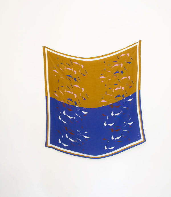 Ihaan Mustard Silk Scarf