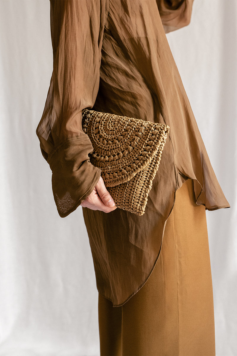 Handmade Raffia Clutch Bag