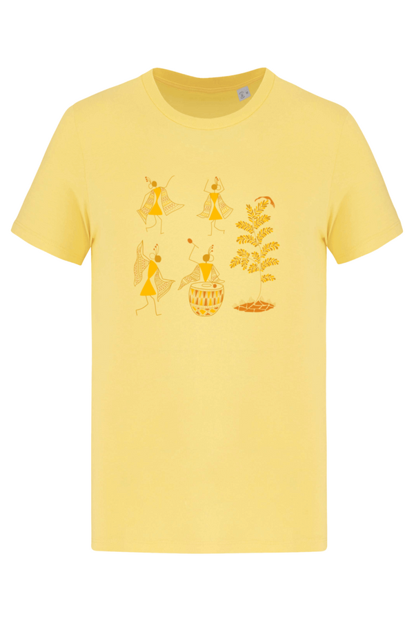 Jalsa Warli Yellow Art T-shirt