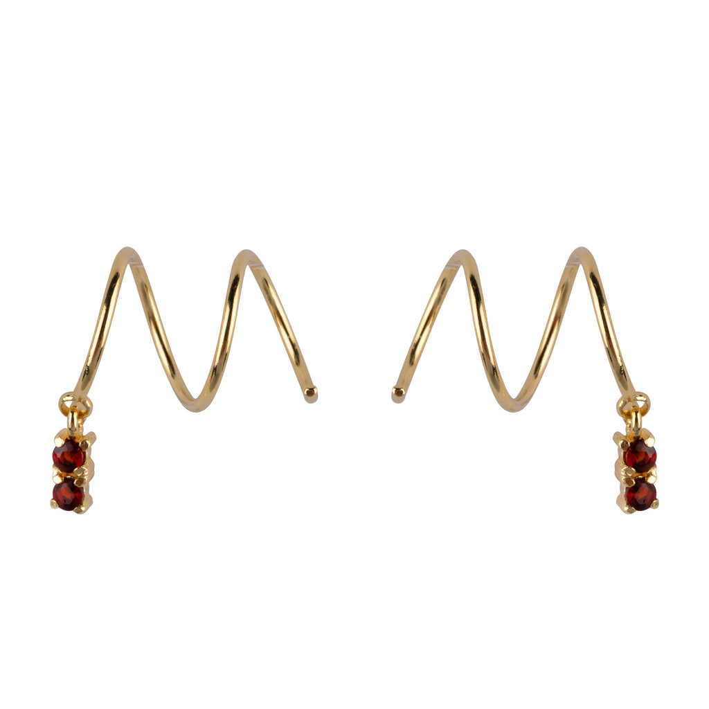 Rumi Garnet Earrings