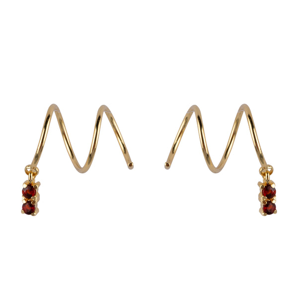 Rumi Garnet Earrings