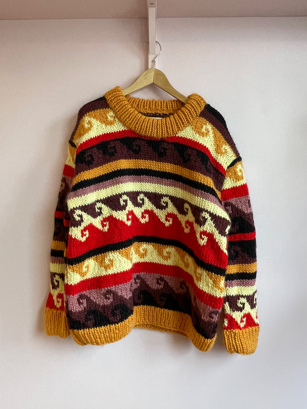 Lava Wave Chunky Woolen Sweater