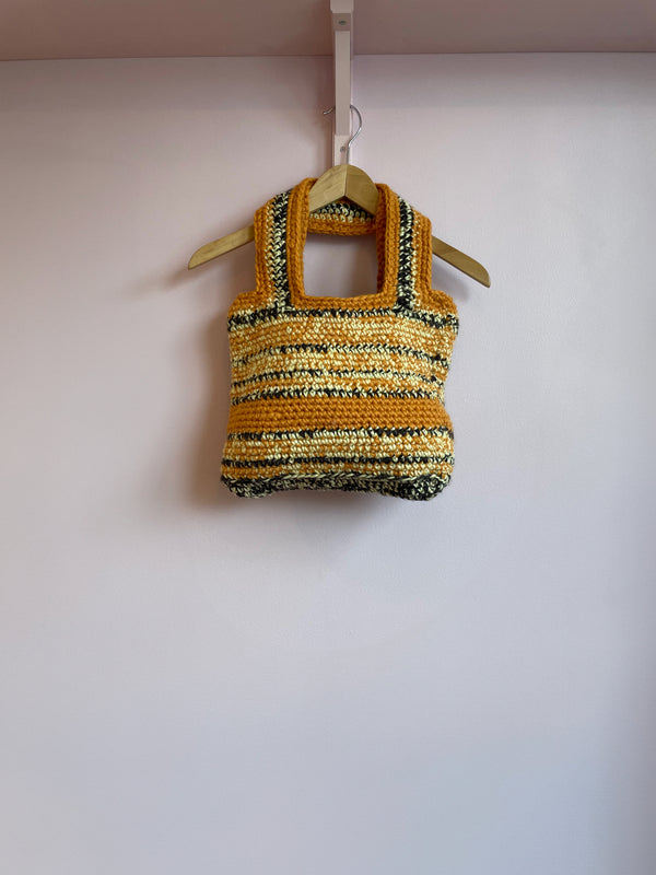 Orange Chunky Woolen Handbag