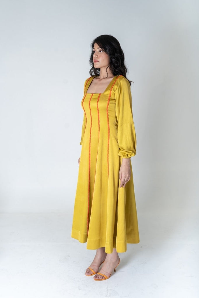 handmade maxi dress Pink Maxi Dress- Orange Braids L