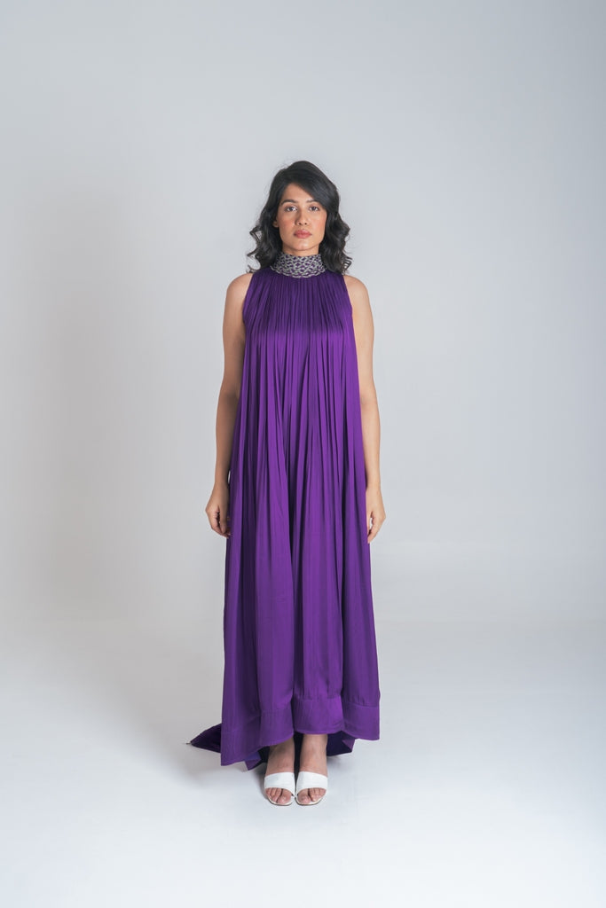 Neora Purple Green Braided Halter Neck Gather Gown Occasion Wear The Fairnest Neora Purple Green Braided Halter Neck Gather Gown Occasion Wear The Fairnest