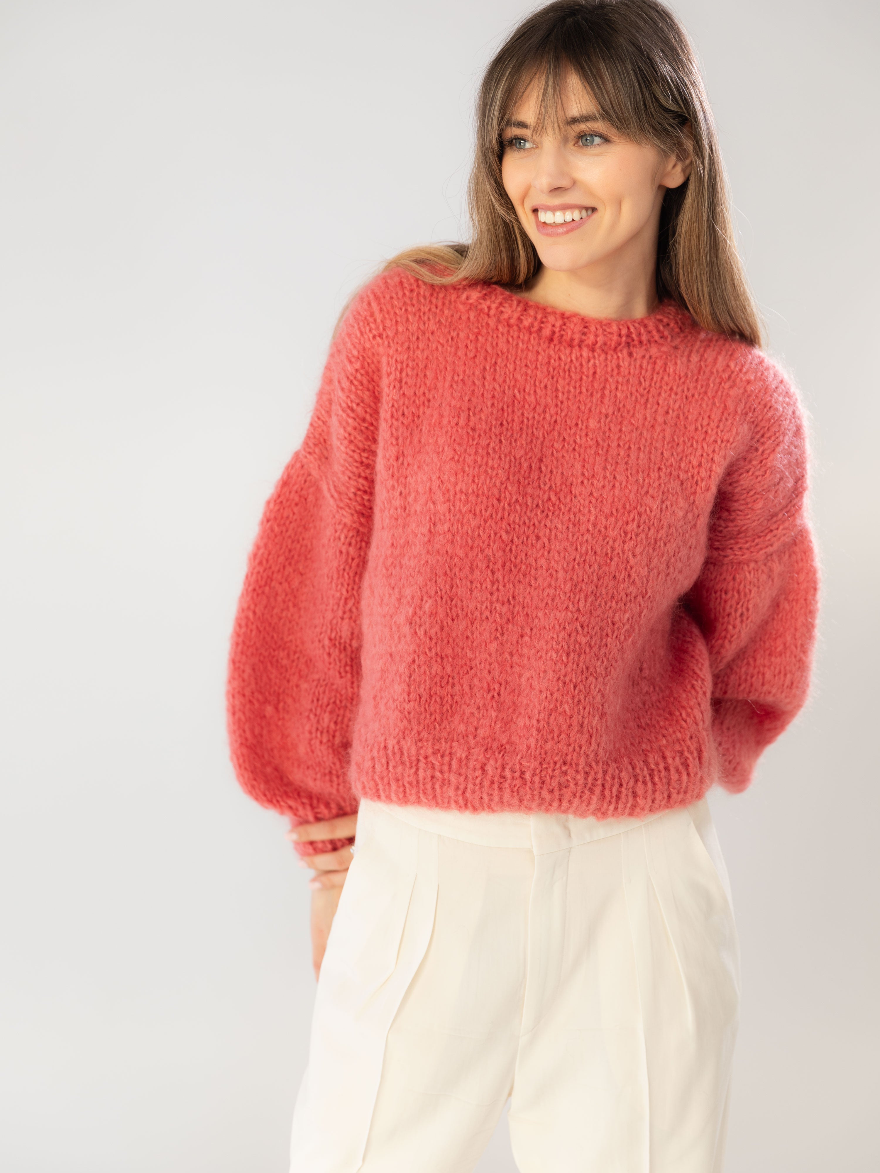 THE SHISHIKUI / シシクイ | HANDMADE KNIT / ウール ニット プルオーバー | F | pink | レディース シシクイ 長袖タートルネックニット レディース SIZE F (M) THE