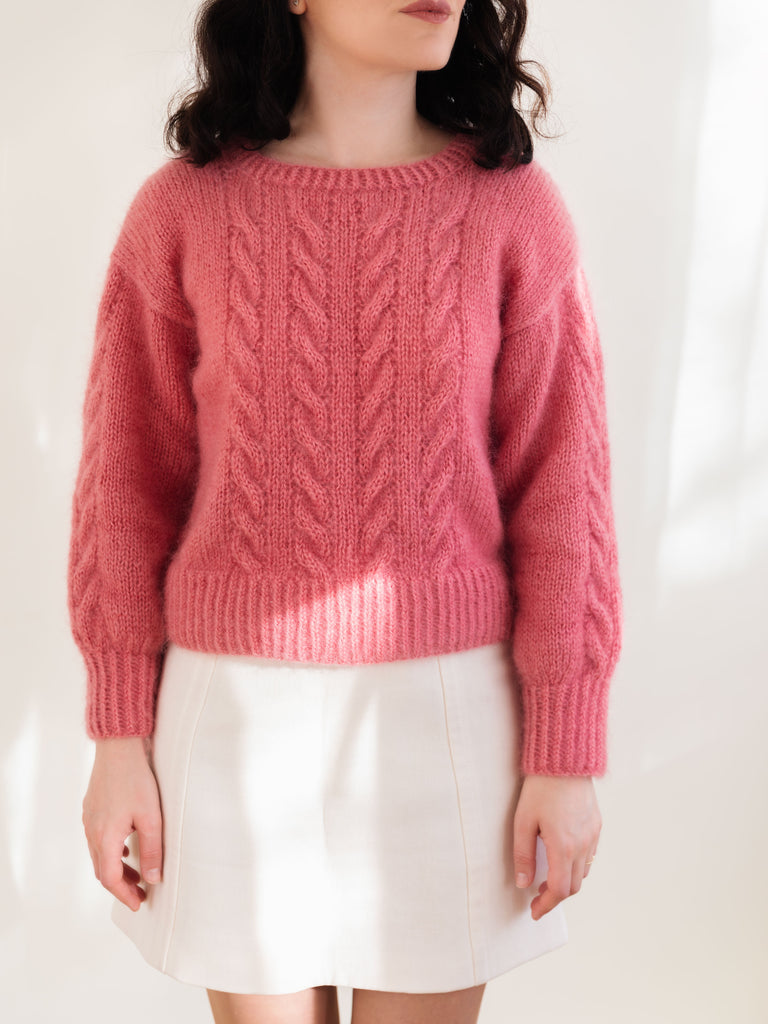 Raspberry Bella Soft Mohair Sweater