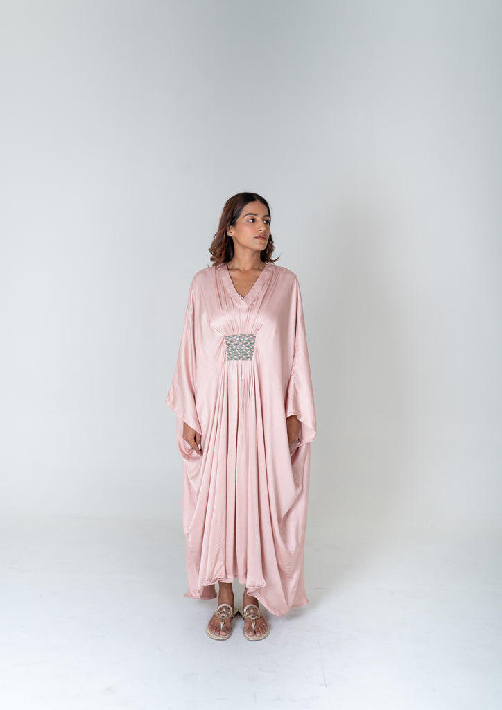 Neora Braided Long Kaftan Dress Sustainable Bemberg Silk Max Organic The Fairnest Neora Braided Long Kaftan Dress Sustainable Bemberg Silk Max Organic The Fairnest