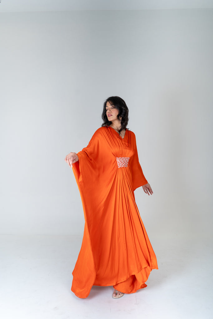 Neora Braided Long Kaftan Dress Sustainable Bemberg Silk Max Organic The Fairnest Neora Braided Long Kaftan Dress Sustainable Bemberg Silk Max Organic The Fairnest