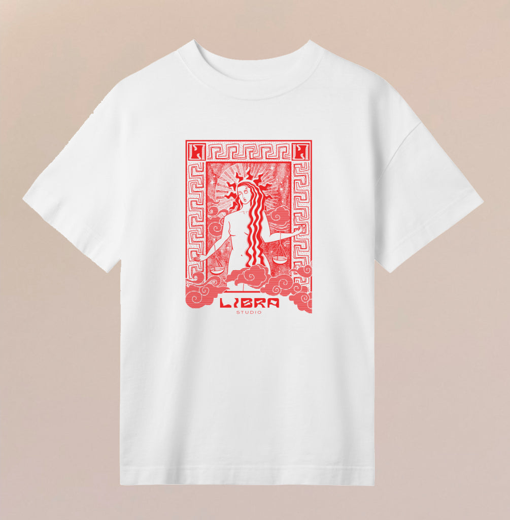 Libra Zodiac Signature T-shirt White