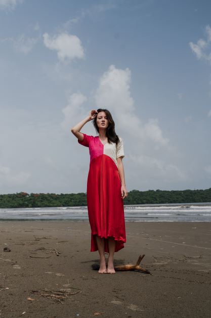 red and pink color block dress Womens Dresses Red And Pink Colour Block Dress Dee Elly Color Block Maxi Dress Women's Dresses