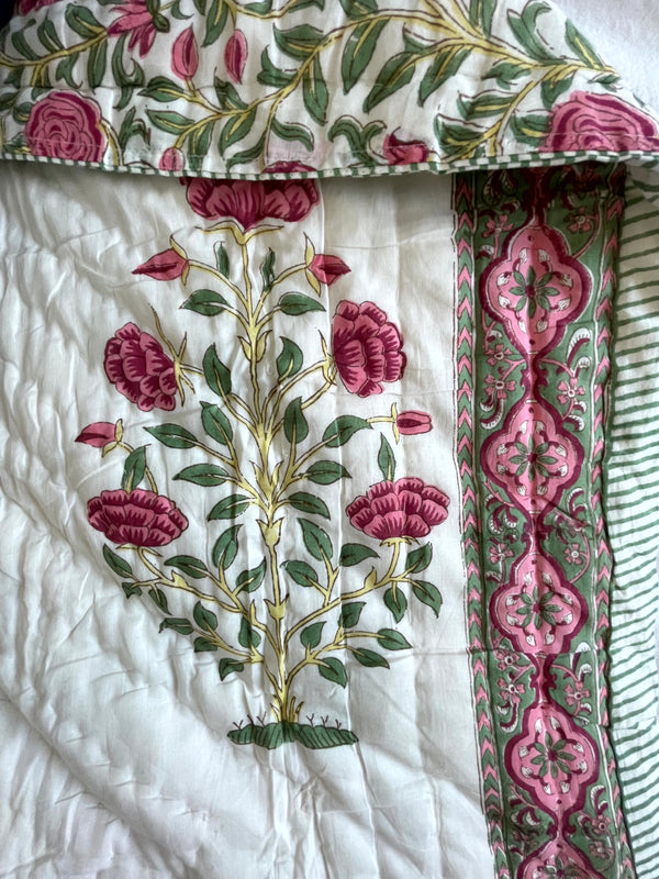 Fresia Handblock Printed Cotton Quilt