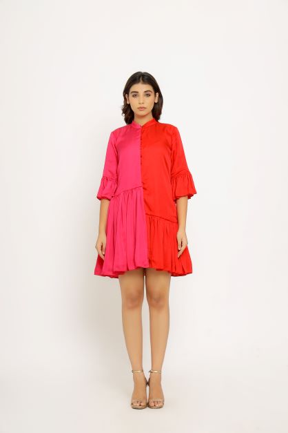 half pink half red dress Pink and Red Dress Quiwi House