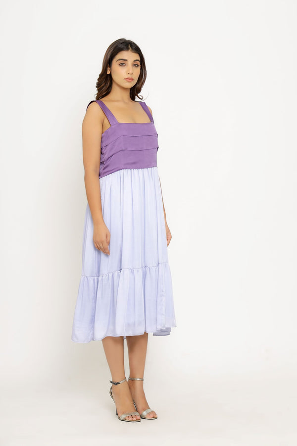 Purple Lilac Midi Dress