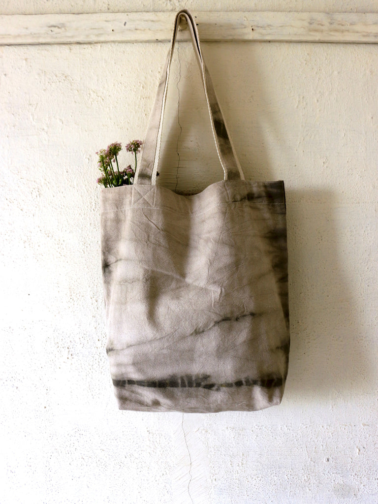 Grey Shibori Tote Bag