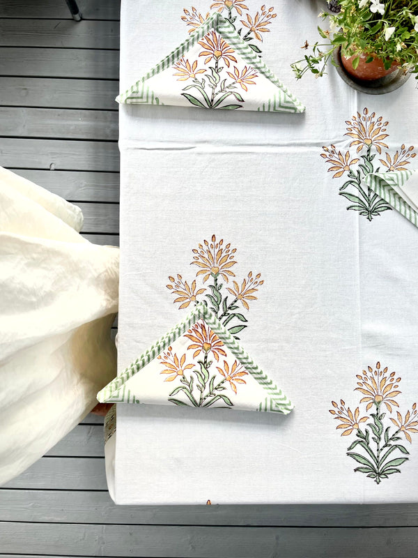 Kirsten Hand Block Print Table Cloth