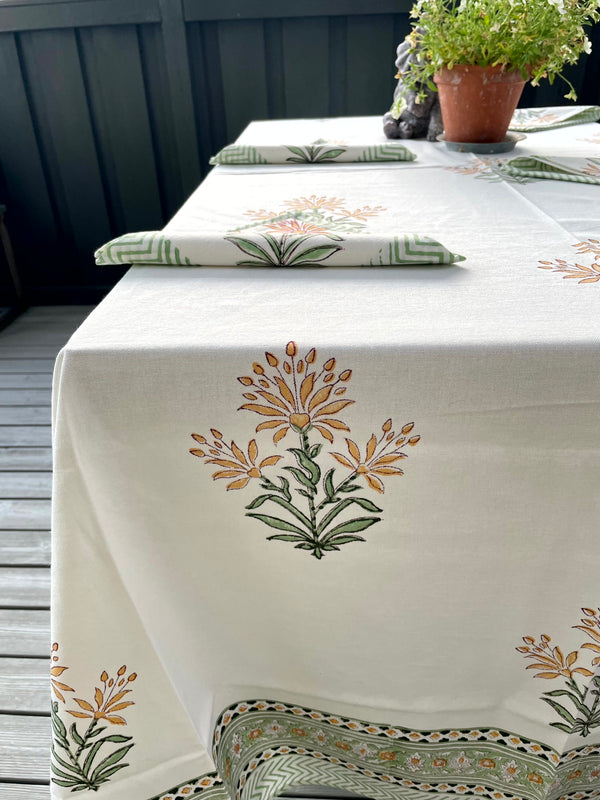 Kirsten Hand Block Print Table Cloth