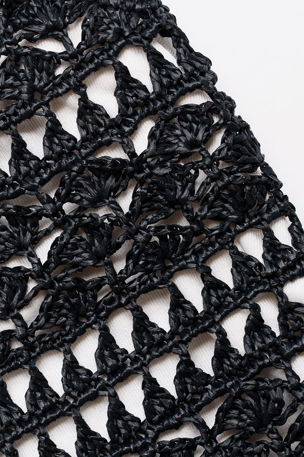 Anemone Crochet Raffia Tote